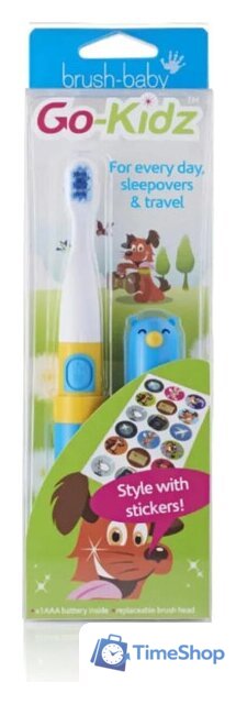 Электрическая зубная щетка Brush-Baby Go-Kidz Travel (синий) - Изображение №3 — Интернет-магазин Time-Shop