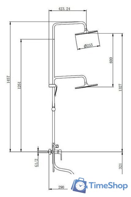 Душевая система  Splenka S51.24 - Изображение №2 — Интернет-магазин Time-Shop