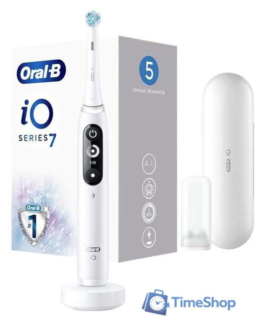 Электрическая зубная щетка Oral-B iO 7 (белый) - Изображение №1 — Интернет-магазин Time-Shop