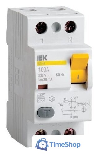 Устройство защитного отключения IEK ВД1-63 2Р 40А 300мА MDV10-2-040-300 - Изображение №1 — Интернет-магазин Time-Shop