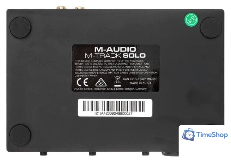 Аудиоинтерфейс M-Audio M-Track Solo - Изображение №8 — Интернет-магазин Time-Shop