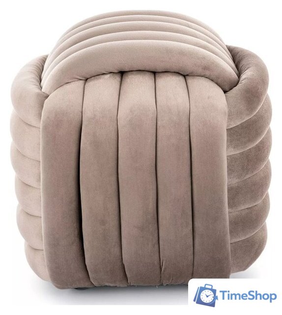 Пуфик Signal Bruni Velvet (темно-бежевый) - Изображение №2 — Интернет-магазин Time-Shop