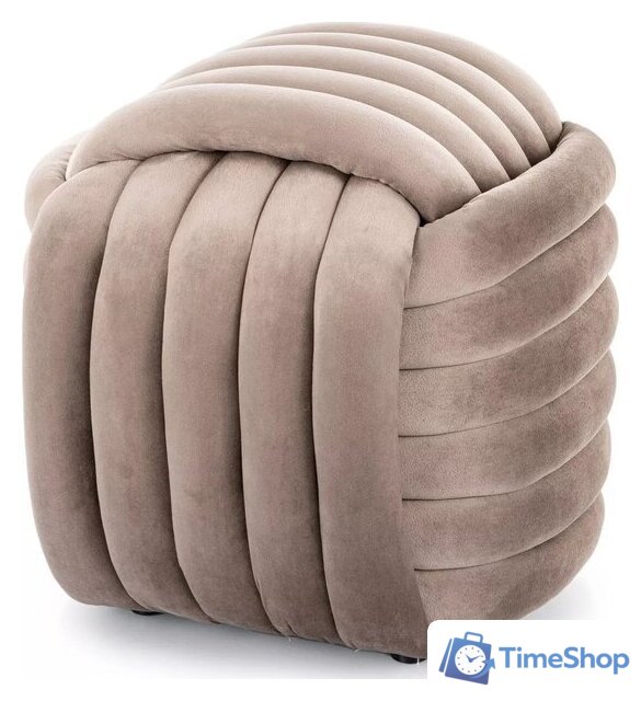 Пуфик Signal Bruni Velvet (темно-бежевый) - Изображение №1 — Интернет-магазин Time-Shop