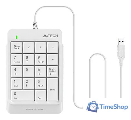 Цифровой блок A4Tech FK13P (белый) - Изображение №1 — Интернет-магазин Time-Shop