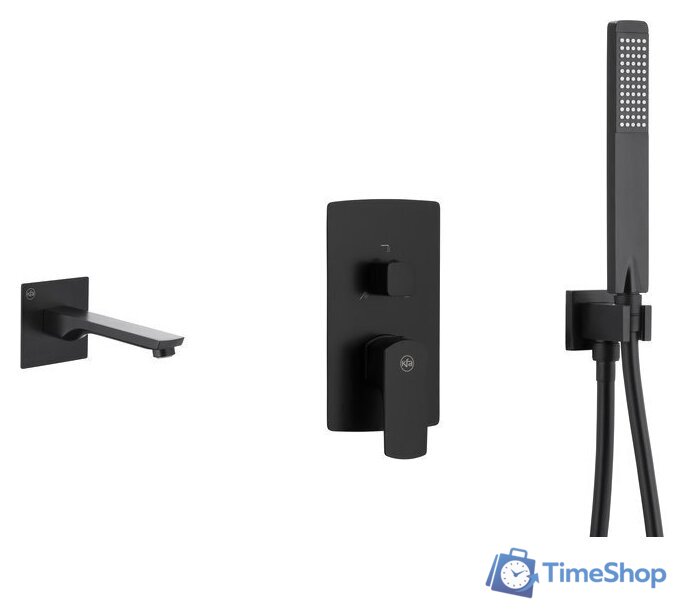 Душевой гарнитур  Armatura Mokait Black 5539-401-81 - Изображение №1 — Интернет-магазин Time-Shop