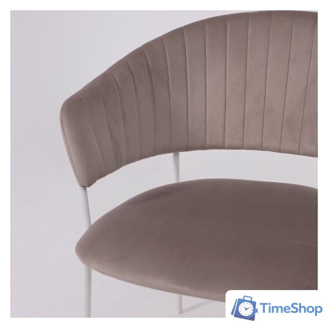 Стул с подлокотниками Алвест AV 433 (светло-коричневый бархат H-61/белый) - Изображение №11 — Интернет-магазин Time-Shop