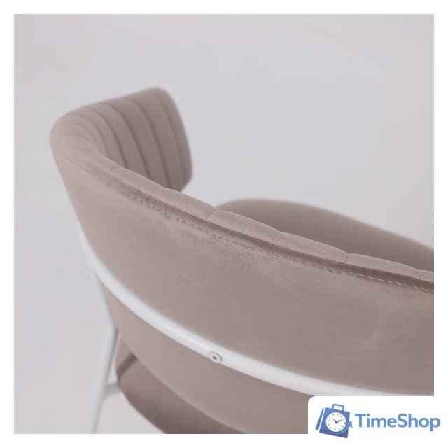 Стул с подлокотниками Алвест AV 433 (светло-коричневый бархат H-61/белый) - Изображение №14 — Интернет-магазин Time-Shop