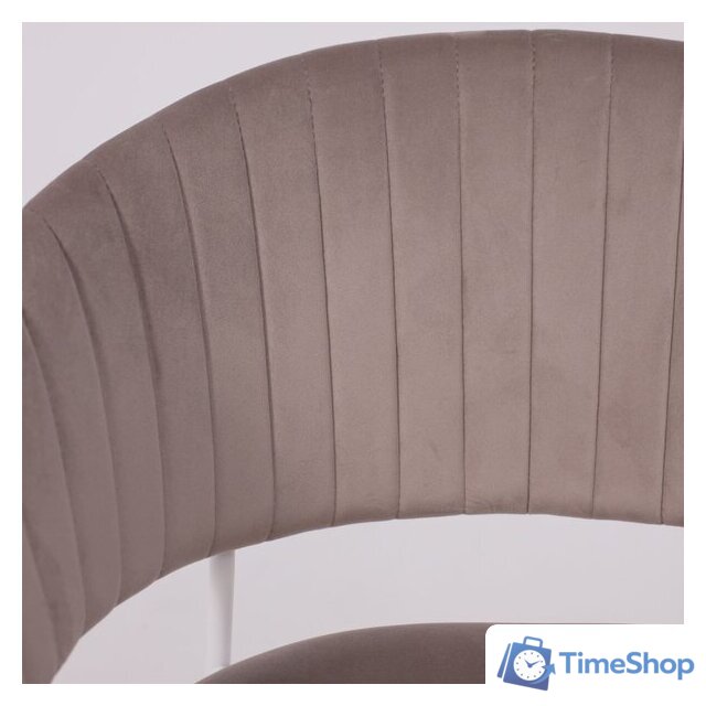 Стул с подлокотниками Алвест AV 433 (светло-коричневый бархат H-61/белый) - Изображение №12 — Интернет-магазин Time-Shop