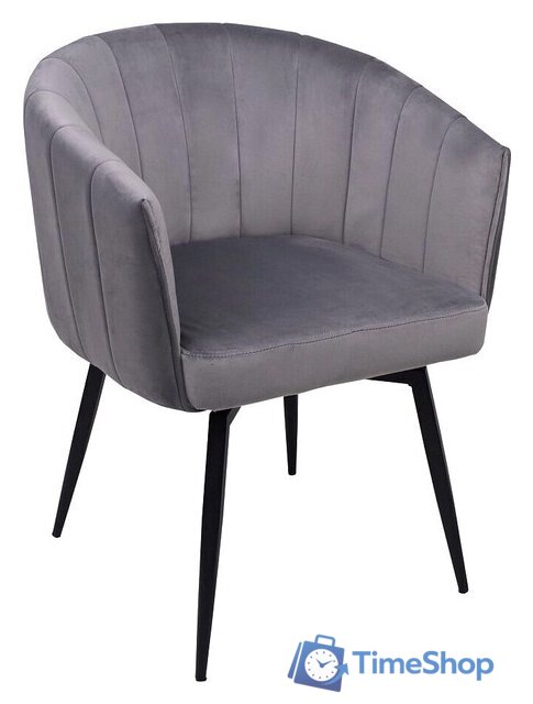 Стул AksHome Melon (серый велюр/черный) - Изображение №1 — Интернет-магазин Time-Shop