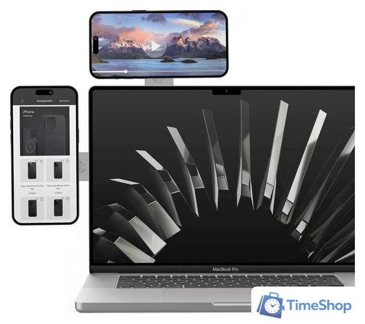 Держатель для смартфона Magssory Flex ACM001 (темно-серый) - Изображение №7 — Интернет-магазин Time-Shop