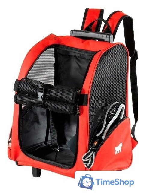 Рюкзак-переноска Ferplast Trolley 85740099 (красный) - Изображение №2 — Интернет-магазин Time-Shop