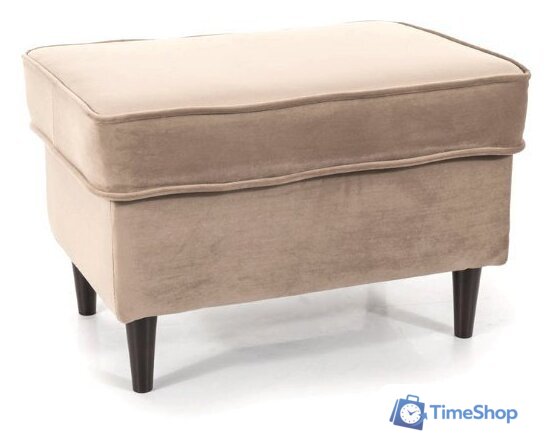 Пуфик Signal Ron Velvet Bluvel 40 (темно-бежевый/венге) - Изображение №1 — Интернет-магазин Time-Shop