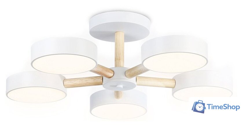 Припотолочная люстра Ambrella light FL4825/5 WH - Изображение №2 — Интернет-магазин Time-Shop