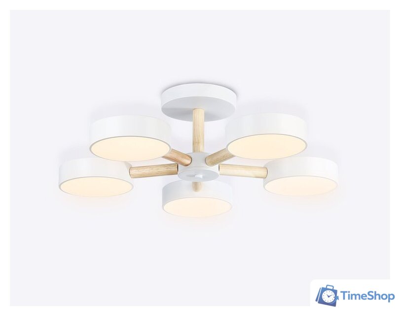 Припотолочная люстра Ambrella light FL4825/5 WH - Изображение №4 — Интернет-магазин Time-Shop