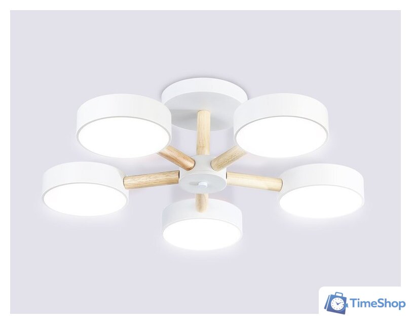 Припотолочная люстра Ambrella light FL4825/5 WH - Изображение №1 — Интернет-магазин Time-Shop