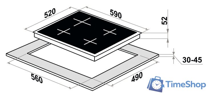 Варочная панель MAUNFELD CVCE594SMDBK - Изображение №12 — Интернет-магазин Time-Shop