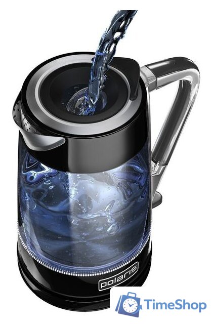 Электрический чайник Polaris PWK 1715CGL Water Way Pro (черный) - Изображение №1 — Интернет-магазин Time-Shop
