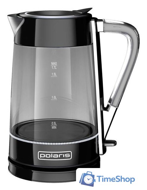Электрический чайник Polaris PWK 1715CGL Water Way Pro (черный) - Изображение №3 — Интернет-магазин Time-Shop