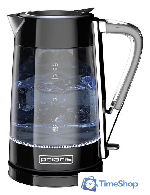 Электрический чайник Polaris PWK 1715CGL Water Way Pro (черный) - Изображение №2 — Интернет-магазин Time-Shop