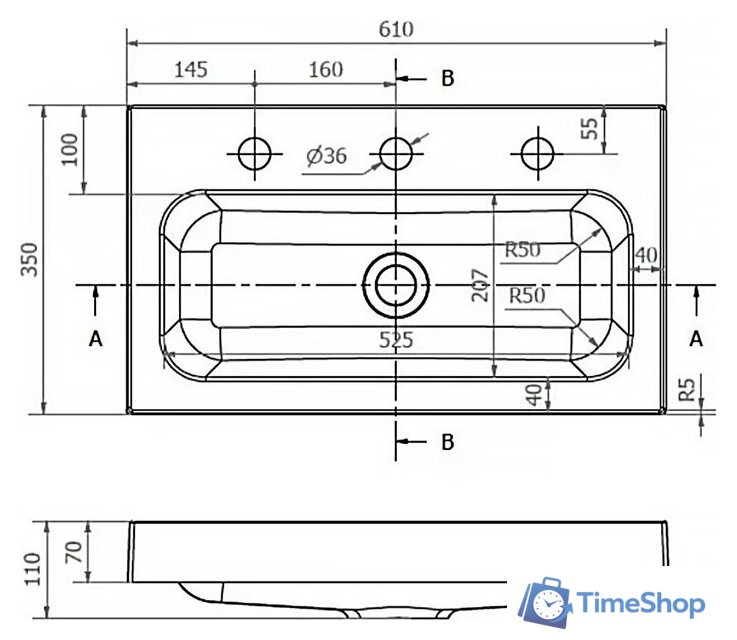 Умывальник Lauter Miletta 2161351PW (Pure White) - Изображение №13 — Интернет-магазин Time-Shop