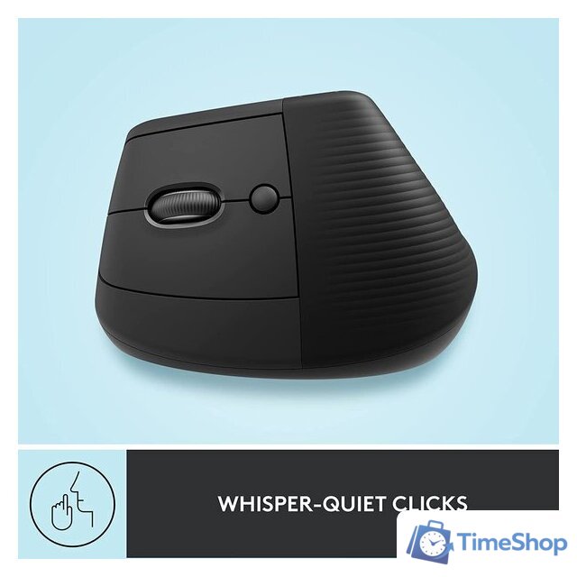 Вертикальная мышь Logitech Lift Left (графит) - Изображение №5 — Интернет-магазин Time-Shop