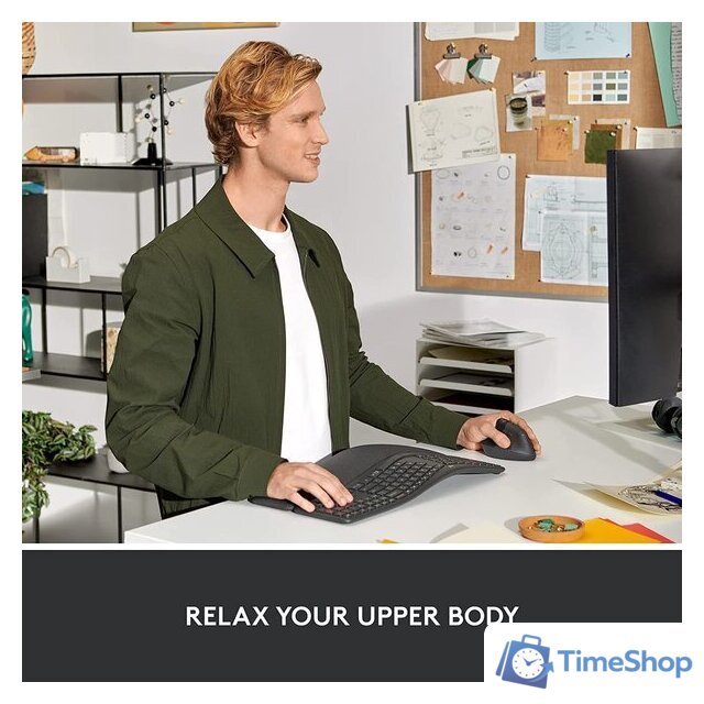 Вертикальная мышь Logitech Lift Left (графит) - Изображение №4 — Интернет-магазин Time-Shop