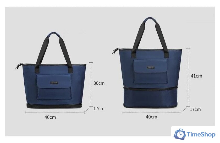 Сумка шоппер Tigernu T-S8395 (синий) - Изображение №4 — Интернет-магазин Time-Shop