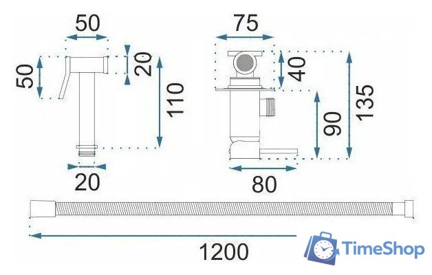 Гигиенический душ Rea Lungo Loop REA-B6314 (медный) - Изображение №9 — Интернет-магазин Time-Shop