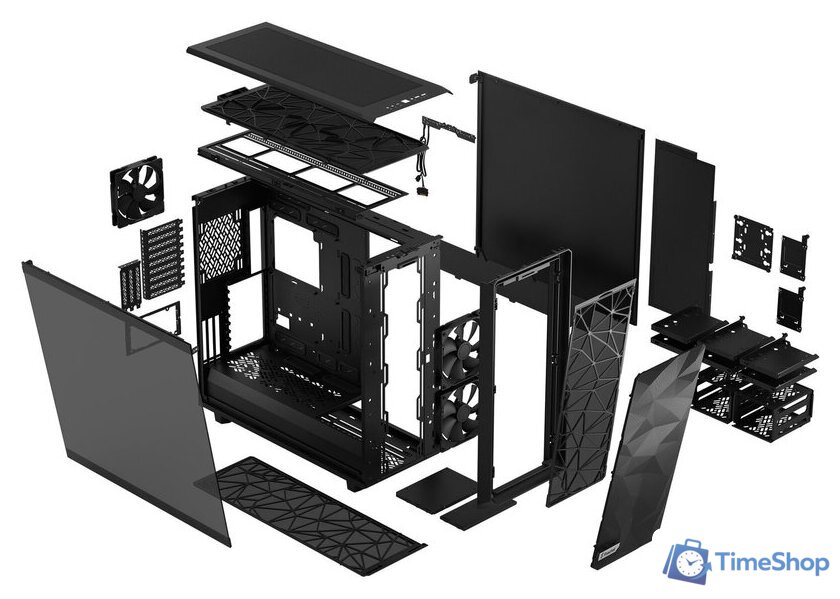 Корпус Fractal Design Meshify 2 XL Light Tempered Glass Black FD-C-MES2X-02 - Изображение №21 — Интернет-магазин Time-Shop