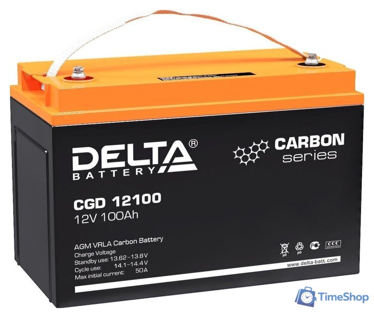 Аккумулятор для ИБП Delta CGD 12100 (12В/100 А·ч) - Изображение №1 — Интернет-магазин Time-Shop
