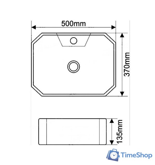Умывальник SantiLine SL-1083 - Изображение №2 — Интернет-магазин Time-Shop