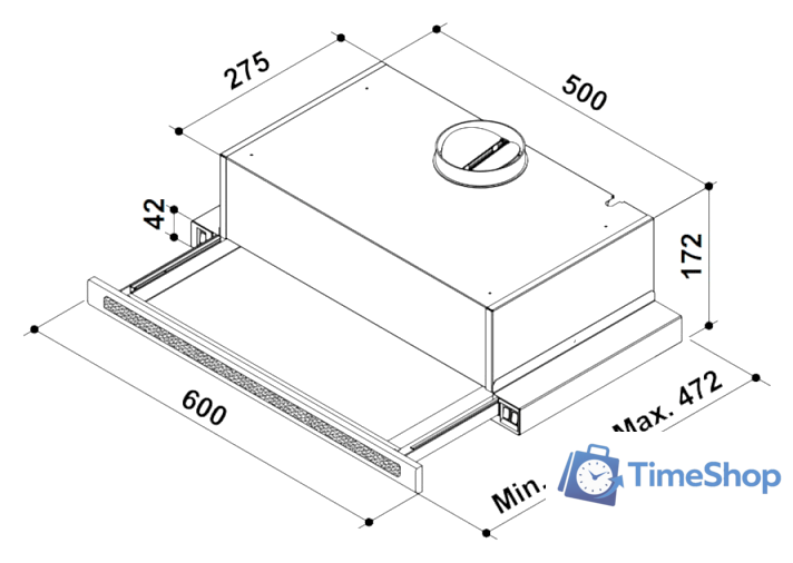 Кухонная вытяжка Korting KHP 6637 GWX - Изображение №2 — Интернет-магазин Time-Shop
