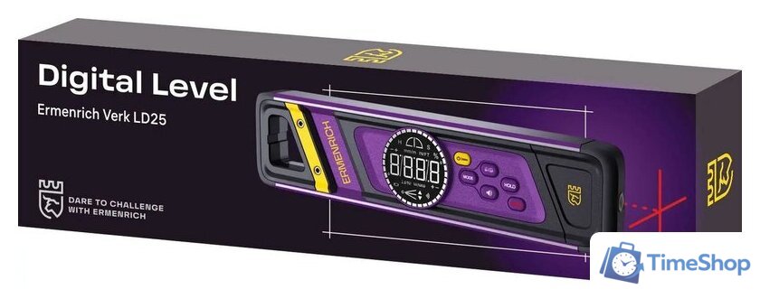 Уровень электронный Ermenrich Verk LD25 с лазером 85682 - Изображение №2 — Интернет-магазин Time-Shop