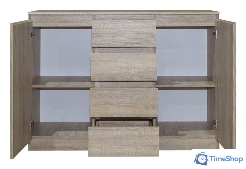Тумба Евва Турин ТР-2D4S/S (дуб сонома) - Изображение №3 — Интернет-магазин Time-Shop