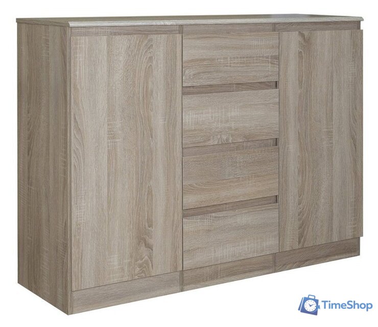 Тумба Евва Турин ТР-2D4S/S (дуб сонома) - Изображение №4 — Интернет-магазин Time-Shop