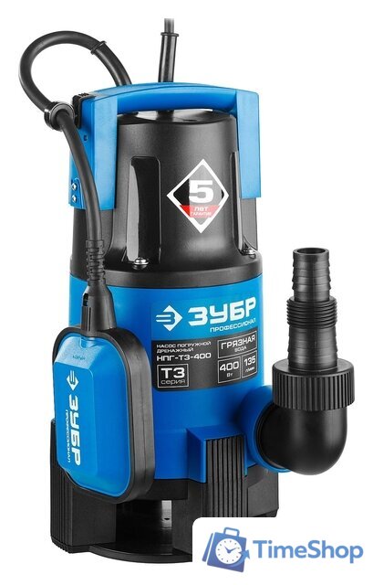 Дренажный насос Зубр НПГ-Т3-400 - Изображение №3 — Интернет-магазин Time-Shop