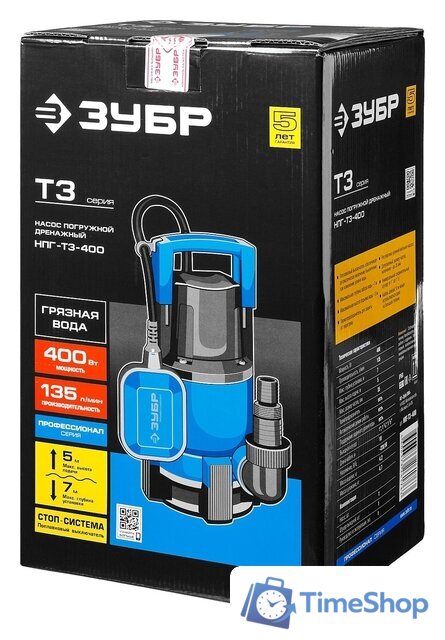 Дренажный насос Зубр НПГ-Т3-400 - Изображение №11 — Интернет-магазин Time-Shop