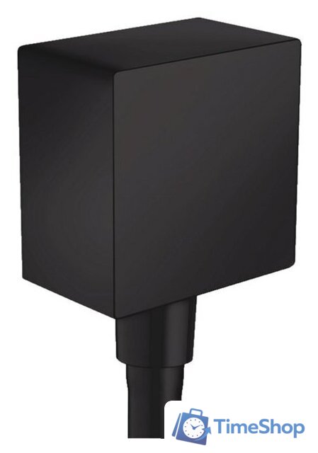 Шланговое подключение Hansgrohe FixFit Square 26455670 (черный матовый) - Изображение №1 — Интернет-магазин Time-Shop