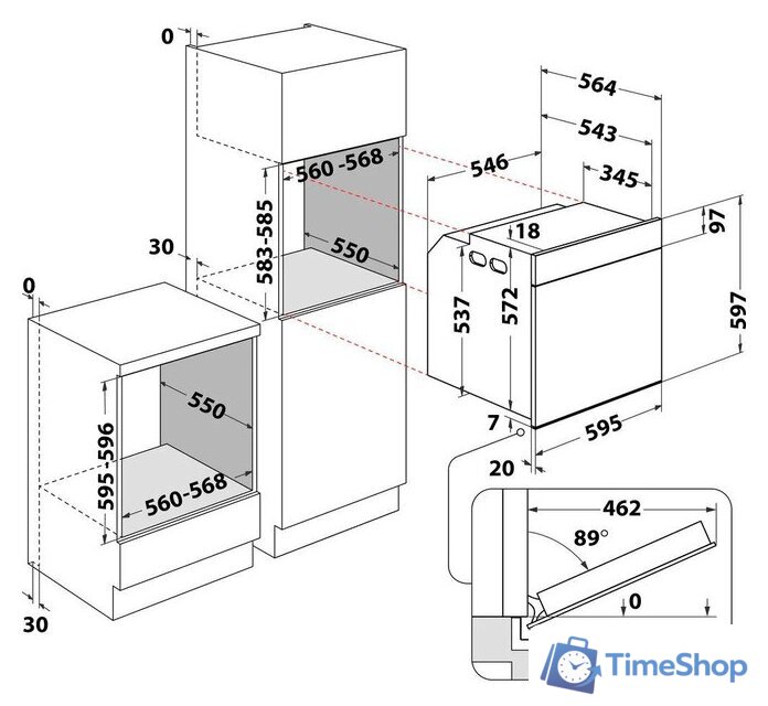Электрический духовой шкаф Whirlpool WOI4S8PM2SBA - Изображение №9 — Интернет-магазин Time-Shop