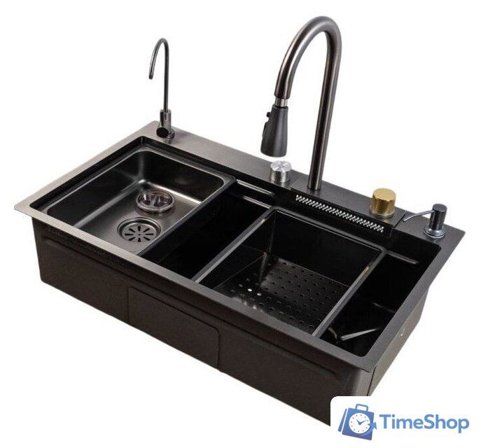 Кухонная мойка MARRBAXX B7546-R Decor B7546-DMR (графит/темно-серый) - Изображение №1 — Интернет-магазин Time-Shop