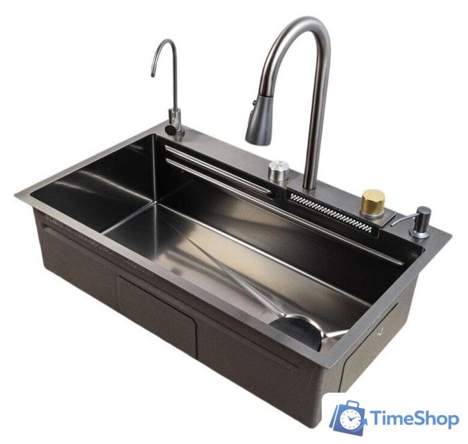 Кухонная мойка MARRBAXX B7546-R Decor B7546-DMR (графит/темно-серый) - Изображение №3 — Интернет-магазин Time-Shop