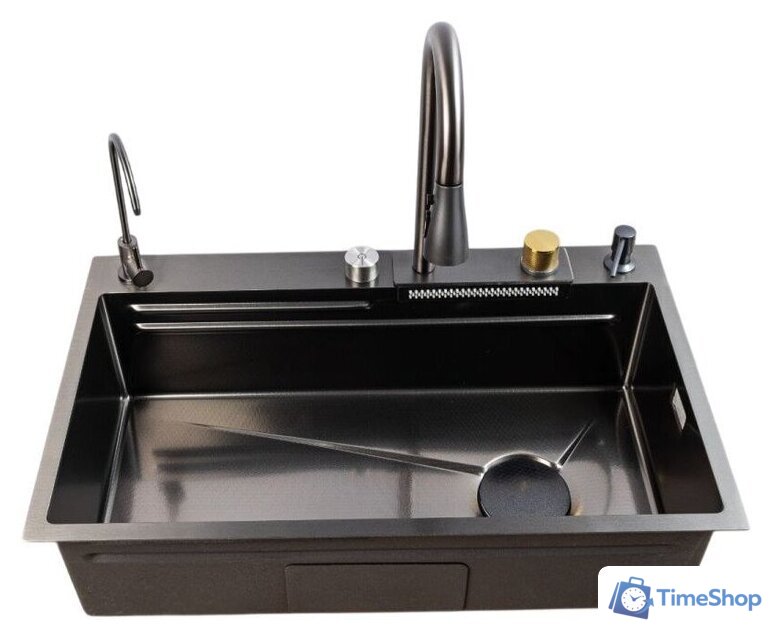 Кухонная мойка MARRBAXX B7546-R Decor B7546-DMR (графит/темно-серый) - Изображение №2 — Интернет-магазин Time-Shop