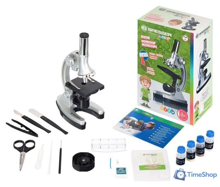 Детский микроскоп Bresser Junior Biotar 300–1200x 74315 - Изображение №2 — Интернет-магазин Time-Shop