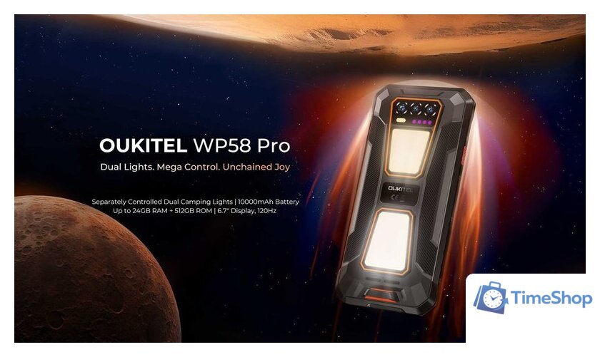 Телефон Oukitel WP58 Pro 8GB/512GB (черный) - Изображение №3 — Интернет-магазин Time-Shop