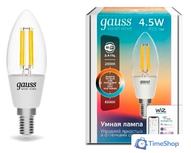 Светодиодная лампочка Gauss Smart Home 1250112 - Изображение №1 — Интернет-магазин Time-Shop
