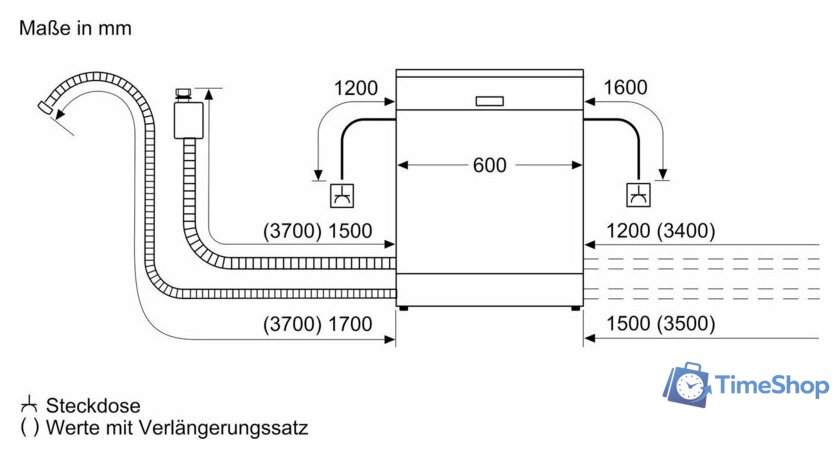 Встраиваемая посудомоечная машина Bosch Serie 4 SMH4ECX21E - Изображение №11 — Интернет-магазин Time-Shop
