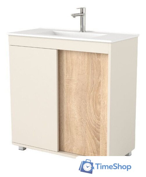  Дабер Тумба под умывальник 013 WeltWasser Deilbach 7517-80 Т13.8W.0.18 (бежевый/дуб бардолино) - Изображение №1 — Интернет-магазин Time-Shop