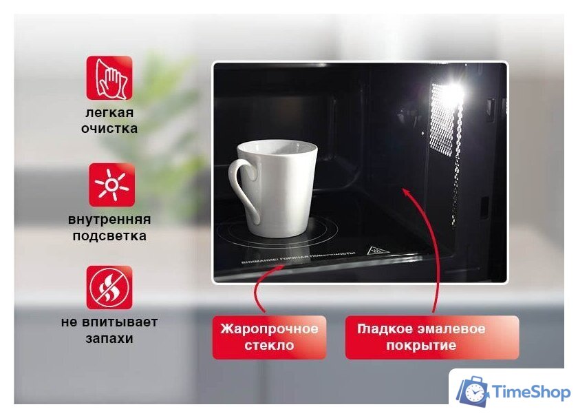 Микроволновая печь Oursson MD2380FDB/BL - Изображение №4 — Интернет-магазин Time-Shop