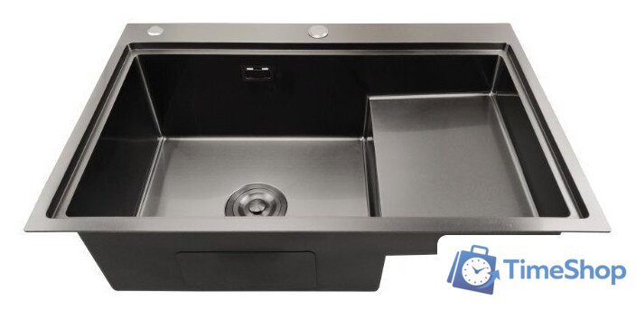 Кухонная мойка Stellar S7550NB-TU-L (нано черный, с доской) - Изображение №5 — Интернет-магазин Time-Shop