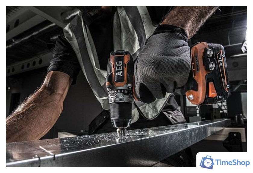 Дрель-шуруповерт AEG Powertools BS 18SBL-202C 4935472277 (с 2-мя АКБ, кейс) - Изображение №10 — Интернет-магазин Time-Shop